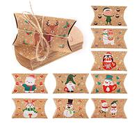 LOKIPA Christmas Small Boxes, 36 Gift Pillow Boxes Candy Jewellery Box for Christmas Party Favor