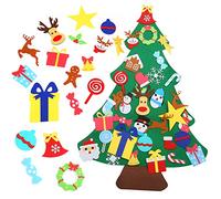 LOKIPA Felt Christmas Tree,Kids Felt Xmas Tree With 36pcs Ornaments For DIY Christmas Tree Fun