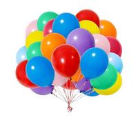 LOKITOKI Latex Balloons, 100-Pack, 10-12 inch Multi-Colour Party Decorations, Rainbow Colours for Birthday, Wedding, Anniversary & Baby Shower