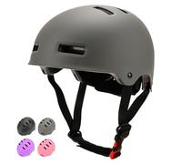LOKJIJI Adjustable Kids Bike Helmet for Boys Girls Youth Adult, Kids Protective Helmets for Multi-Sports Skateboard Scooter Bicycle Cycling Skating (Gray, Medium)
