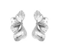LOKLIFFAI Flower Earrings For Women, Two Tone Design Statement Drop Dangle Earrings for Vacation Leaf Wing Fashion Jewelry, One Size, Zinc, No Gemstone