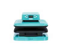 LOKLIK Auto Heat Press Machine - Printing Machine for Sublimation Printing with Large 38cm Plate - HTV Heat Transfer Vinyl Sublimation Press, Perfect for T Shirts/Fabric/Clothes - Turquoise