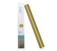 LOKLIK Glossy Golden Self Adhesive Vinyl Roll 30.5 x 180cm - Permanent Vinyl for Signs, Decals & Crafts, Resistant to Outdoor Conditions & Washing - Crafting Material for Personalised Designs
