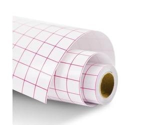 LOKLIK Grid Transfer Tape Roll for Vinyl - Clear Alignment Pattern for Precise Design Application - Smooth Adhesive Vinyl Transfer, Wrinkle-Free, 12''x10ft