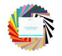 LOKLIK Heat Transfer Vinyl Sheet Bundle, 30.5 x 25cm - Multicolour 36 Pack