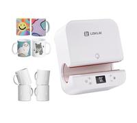 LOKLIK Impress Auto Tumbler Heat Press - 4 Pack Mugs, A4 Paper - White