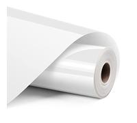 LOKLIK White Heat Transfer Vinyl Roll, 30.5 x 180cm - Iron-On HTV for T-Shirts & Fabrics - Durable Machine Washable Craft Vinyl for Use with Heat Press Machines