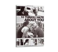 LOKLNEYK 10 THINGS I HATE ABOUT YOU Poster, Classic Moive Wall Art Canvas Posters Modern Prints for Living Room Bedroom Deco 16x24inch(40x60cm) Frame-style