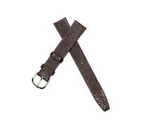 LOKLNEYK 12mm 14mm 16mm 18mm 20mm 22mm Lizard Calf Leather Thin Soft Dark Brown Women's And Men's Leather Wristband(Gold Buckle,12mm)