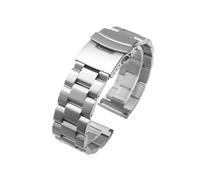 LOKLNEYK 18mm 20mm 22mm 24mm Solid Metal Stainless Steel Strap Fit For Samsung Watch 6/5/4/3(Silver-Solid Buckle,24mm)