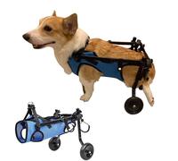 LOKLNEYK 2 Wheels Corgi Dog Wheelchair for Hip Support, Adjustable Pet Rehabilitation Device, Paralyzed Aid Leg Braces Cat Cart Mobility Aids(XS)