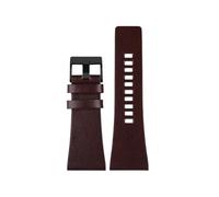LOKLNEYK 22mm 24mm 26mm 28mm 30mm 32mm 34mm Men's Leather Wristband Suitable For DIESEL DZ7406 DZ7408 DZ4280 DZ4343(Brown black clasp,24mm)