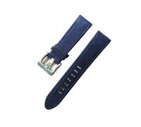 LOKLNEYK 22mm Mate Genuine Leather Watch Band Replace Fit For Montblanc Watchband Strap Wrist Loop Belt Bracelet Men And Women(Blue with buckle)