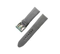 LOKLNEYK 22mm Mate Genuine Leather Watch Band Replace Fit For Montblanc Watchband Strap Wrist Loop Belt Bracelet Men And Women(Gray with buckle)
