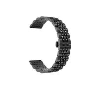 LOKLNEYK 22mm Metal Stainless Steel Strap Fit For Xiaomi Watch S1 Pro / S1 Active(Black-02)