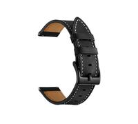 LOKLNEYK 22mm Metal Stainless Steel Strap/leather Strap Fit For Xiaomi Watch S1 Pro/Active/Color 2(Black leather,For Mi Watch color)