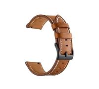LOKLNEYK 22mm Metal Stainless Steel Strap/leather Strap Fit For Xiaomi Watch S1 Pro/Active/Color 2(Brown leather,Watch Global Version)