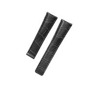 LOKLNEYK 24mm 20mm 22mm Men's Folding Buckle Leather Strap Fit For TAG Heuer Strap Accessories(Black,20MM_BLACK CLASP)