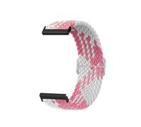 LOKLNEYK 24mm Nylon Ring Woven Strap Fit For Suunto 7/9/D5i/Spare HR Baro Replacement Wristband(Pink White,For Sunnto 9 Baro)
