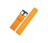 LOKLNEYK 24mm Sport Silicone Strap Watchband Men Outdoor Waterproof Rubber Replacement Bracelet Belt Band Fit For Suunto Traverse Watch(Orange black buckle)