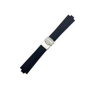 LOKLNEYK 24mm x 11mm silicone rubber strap suitable fit for Oris Aquis convex strap stainless steel safety buckle(24mm-11mm)