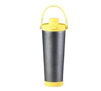 LOKLNEYK 28oz Pure Material Insulated Cup Pop-up Dual Drinking Large Hole Straw Anti-Splash Outdoor Container Pink(Yellow)