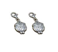 LOKLNEYK 5Pcs Ancient Silver Sheep Charm, Knitting Crochet Accessories, Gift for Knitters, Notions Knits Crafts, Lobster Clasp or Ring, Yarn Jewelry