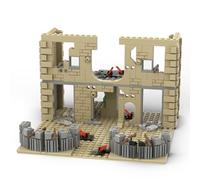 LOKLNEYK Abandoned Military Weapons Fortress Building Blocks Set, 544PCS DIY Pillboxes Small Particle Military Scene Model Kit, Collectible Display Display Brick Set for Adult＆ Youth