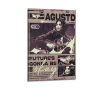 LOKLNEYK Agust D -Future's Gonna Be Ok Poster, Hit Music Album Wall Art Canvas Posters Modern Prints for Living Room Bedroom Deco 12x18inch(30x45cm) Frame-style-1
