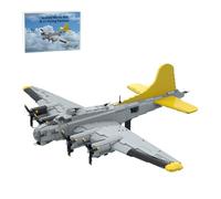 LOKLNEYK Aircraft Building Blocks Set, 3385PCS Historic WWII B-17 Flying Fortress Bomber Display MOC Military Airplane Brick Model, Large Collectible Assembly Set for Adult Youth