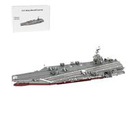 LOKLNEYK Aircraft Carrier Building Blocks Set, 1/300 Scale FOD-Class Nuclear-Powered Carrier MOC Display Model, Large Naval Ship Brick Assembly Set for Adults & Collectors (6354PCS)