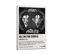 LOKLNEYK All In The Circle - Shahmen Poster, Hit Music Album Wall Art Canvas Posters Modern Prints for Living Room Bedroom Deco 08x12inch(20x30cm) Frame-style
