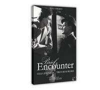 LOKLNEYK Brief Encounter Old Movie Poster Canvas Poster Bedroom Decor Landscape Office Room Decor Gift 20x30inch(50x75cm)
