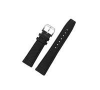 LOKLNEYK Canvas Watch Strap fit for Mido Navigator Polo M026.830.18.091.00 Waterproof Sweat-Proof Soft Comfortable Leather Watchband 21mm Men(Black-steel)