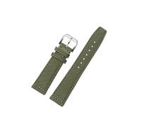 LOKLNEYK Canvas Watch Strap fit for Mido Navigator Polo M026.830.18.091.00 Waterproof Sweat-Proof Soft Comfortable Leather Watchband 21mm Men(Army Green-steel)