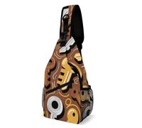 LOKLNEYK Casual Chest Bag Mysterious Key Crossbody Sling Backpack Daypack for Outdoors Hiking Traveling