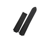 LOKLNEYK Convex nylon canvas strap fit for Cartier blue balloon replacement wristband(Black-None,18.11mm)