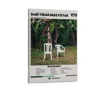 LOKLNEYK Debí Tirar Más Fotos-Bad BunnyModern Wall Art Poster Minimalist Print for Living Room Bedroom Office A Simple Yet Striking Decor for Modern Homes12x18inch(30x45cm) Frame-style