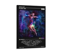 LOKLNEYK Doja Cat-Planet Her Poster, Hit Music Album Wall Art Canvas Posters Modern Prints for Living Room Bedroom Deco 16x24inch(40x60cm) Frame-style-1