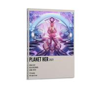LOKLNEYK Doja Cat Planet HerModern Wall Art Poster - Minimalist Print for Living Room Bedroom & Office A Simple Yet Striking Decor for Modern Homes08x12inch(20x30cm) Frame-style