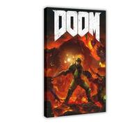 LOKLNEYK Doom Game Poster (3) Canvas Poster Bedroom Decor Landscape Office Room Decor Gift 08x12inch(20x30cm)