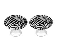 LOKLNEYK Drawer Handle Zebra Print Round Drawer Knob Handle Pulls for Cabinet Doors for Cupboard, Dresser, Closet and Bathroom, Modern Cabinet Hardware for Cabinets