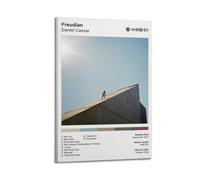 LOKLNEYK Freudian - Daniel Caesar Poster, Hit Music Album Wall Art Canvas Posters Modern Prints for Living Room Bedroom Deco 24x36inch(60x90cm) Frame-style