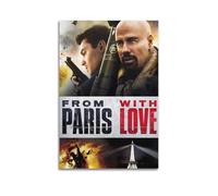 LOKLNEYK From Paris with Love Poster, Classic Moive Wall Art Canvas Posters Modern Prints for Living Room Bedroom Deco 12x18inch(30x45cm) Unframe-style