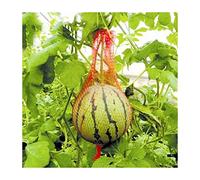 LOKLNEYK Fruit packaging, 100pcs Fruit Plastic Mesh Bag Watermelon Melon Grow Protection Hanging Net, Hot Greenhouse Vegetable Drawstring Nylon Handle Bags