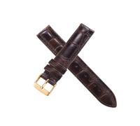 LOKLNEYK Genuine Leather Strap 12 14 16 17 18 20 22 24mm Suitable Fit For DW Daniel Wellington Strap(Brown(ZJ)-Gold-K4,22mm)