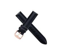 LOKLNEYK Genuine Leather Strap 12 14 16 17 18 20 22 24mm Suitable Fit For DW Daniel Wellington Strap(Black-Rose-K4,22mm)