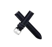 LOKLNEYK Genuine Leather Strap 12 14 16 17 18 20 22 24mm Suitable Fit For DW Daniel Wellington Strap(Black-Silvery-K4,16mm)