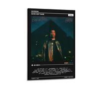 LOKLNEYK Giveon - Give Or Take Poster, Hit Music Album Wall Art Canvas Posters Modern Prints for Living Room Bedroom Deco 16x24inch(40x60cm) Frame-style