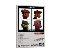 LOKLNEYK Gorillaz Demon DaysModern Wall Art Poster Minimalist Print for Living Room Bedroom Office A Simple Yet Striking Decor for Modern Homes12x18inch(30x45cm) Frame-style